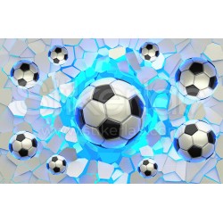 Foto Tapete 3D Football explosion 2